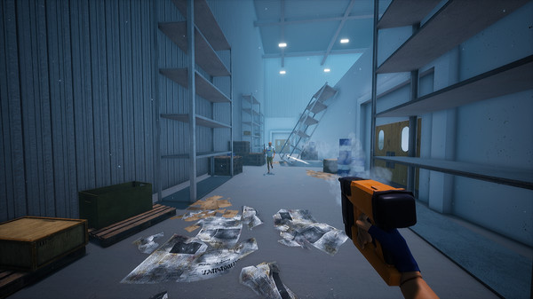 Retail Royale screenshot showing a combat moment inside the store